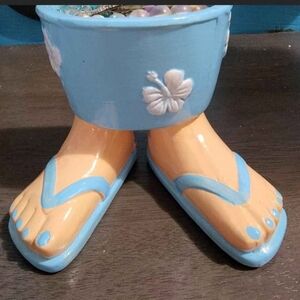 Blue & Peach Flip-Flop Jreelry Jar